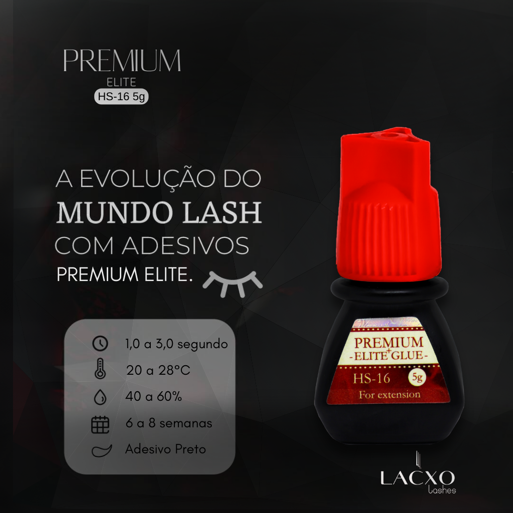 Cola Elite HS-16 3g e 5g Premium - Extensão de cílios - LACXO LASHES