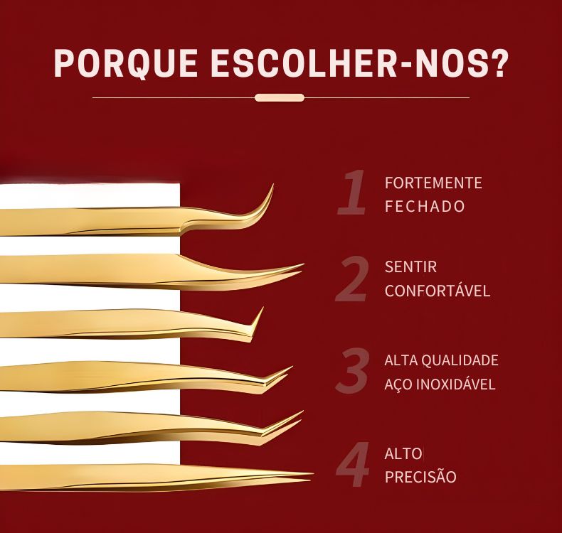Pinça aço inoxidável - Alta Precisão