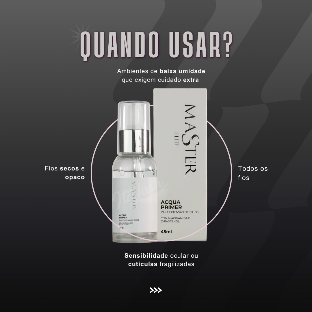 Acqua Primer Master Elite 45ml - Extensão de Cílios
