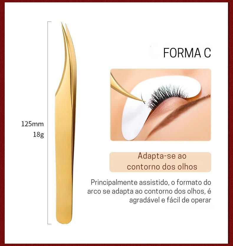 Pinça aço inoxidável - Alta Precisão